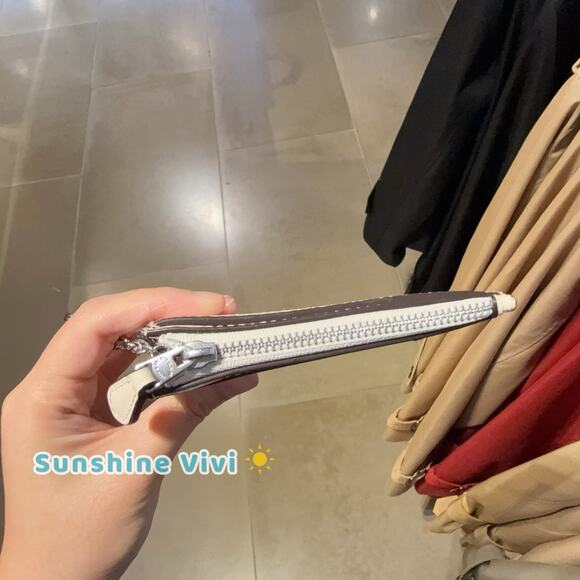 NWT Coach Mini Skinny ID Case CW870 Signature Canvas Silver - Picture 5 of 6